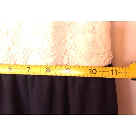 Go COCO Maxi Dress Women's Small White Navy Tank A-Line Stretch 54"L - Picture 10 of 11